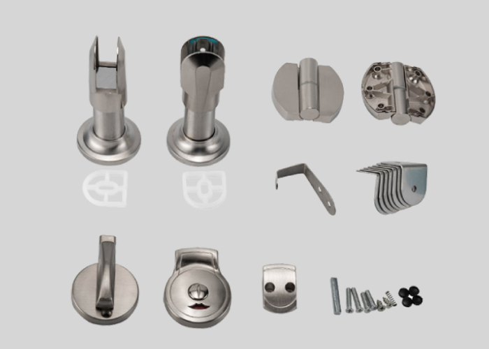 Public Toilet Partition Hardware Zinc Alloy Support Leg whole set